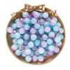 Cuentas de Cristal Jade Roto - Azul-Púrpura