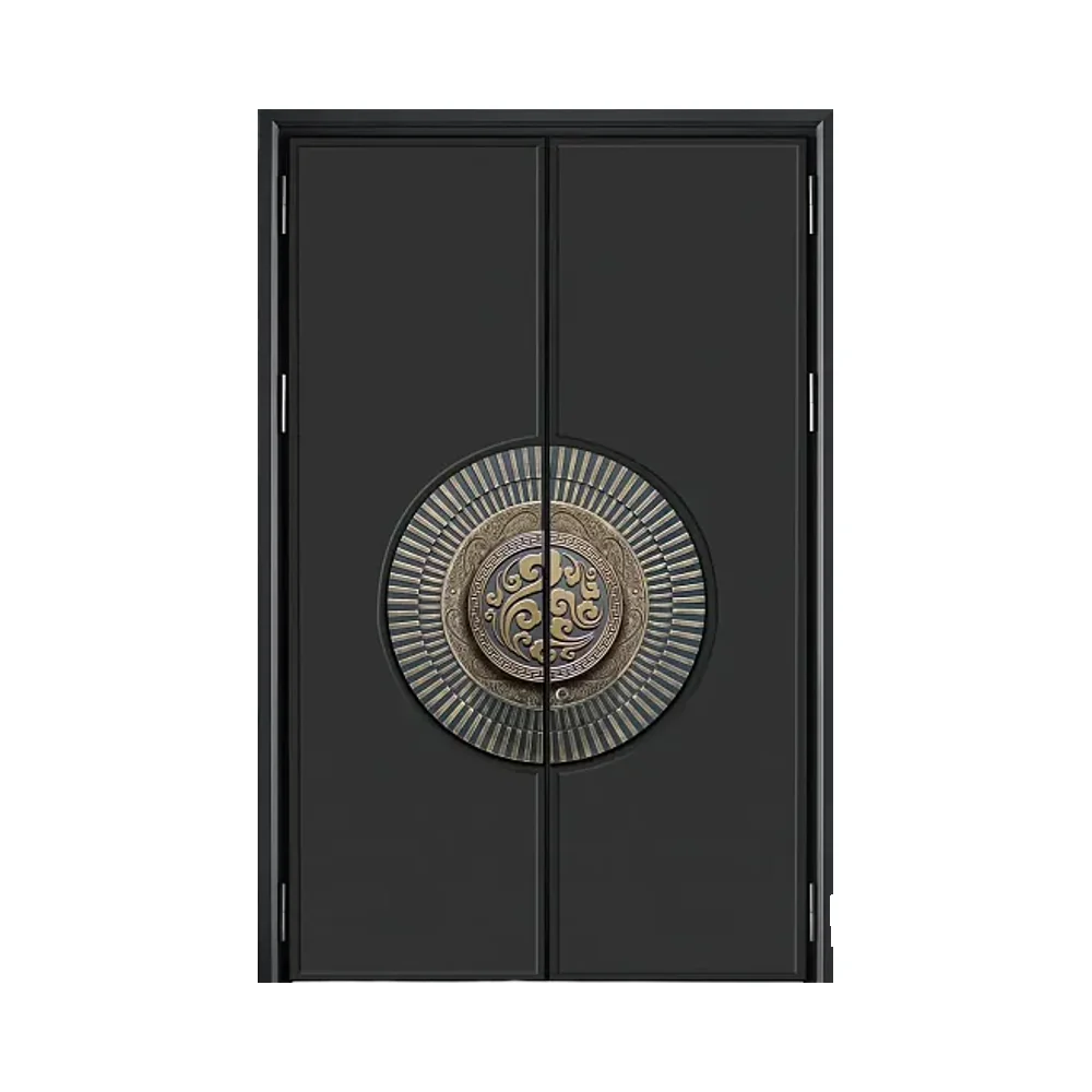 Modern Stainless Steel Double Entry Door Anti-Theft Feature Factory Direct Sales for Villa Exteriors