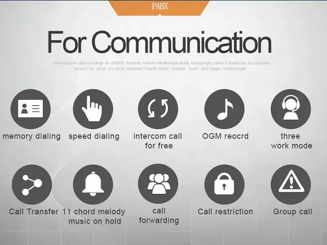 China PABX manufacturer CS416 Telephone PBX / PABX office phone system