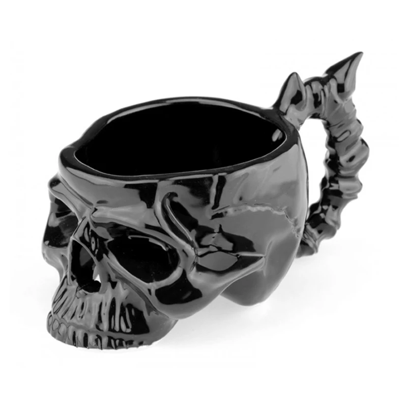 Tazza 3D Teschio In Acciaio Inox E Resina - Design Creativo, Capacità 400ml - Foto 2