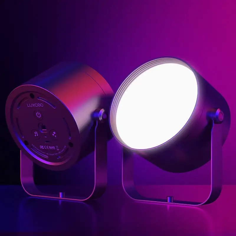 LUXCEO Mood 2 RGB USB LED Music Video Light Atmosphere Lamp for Living Room Party Supply Photo Booth Sound Control Remote