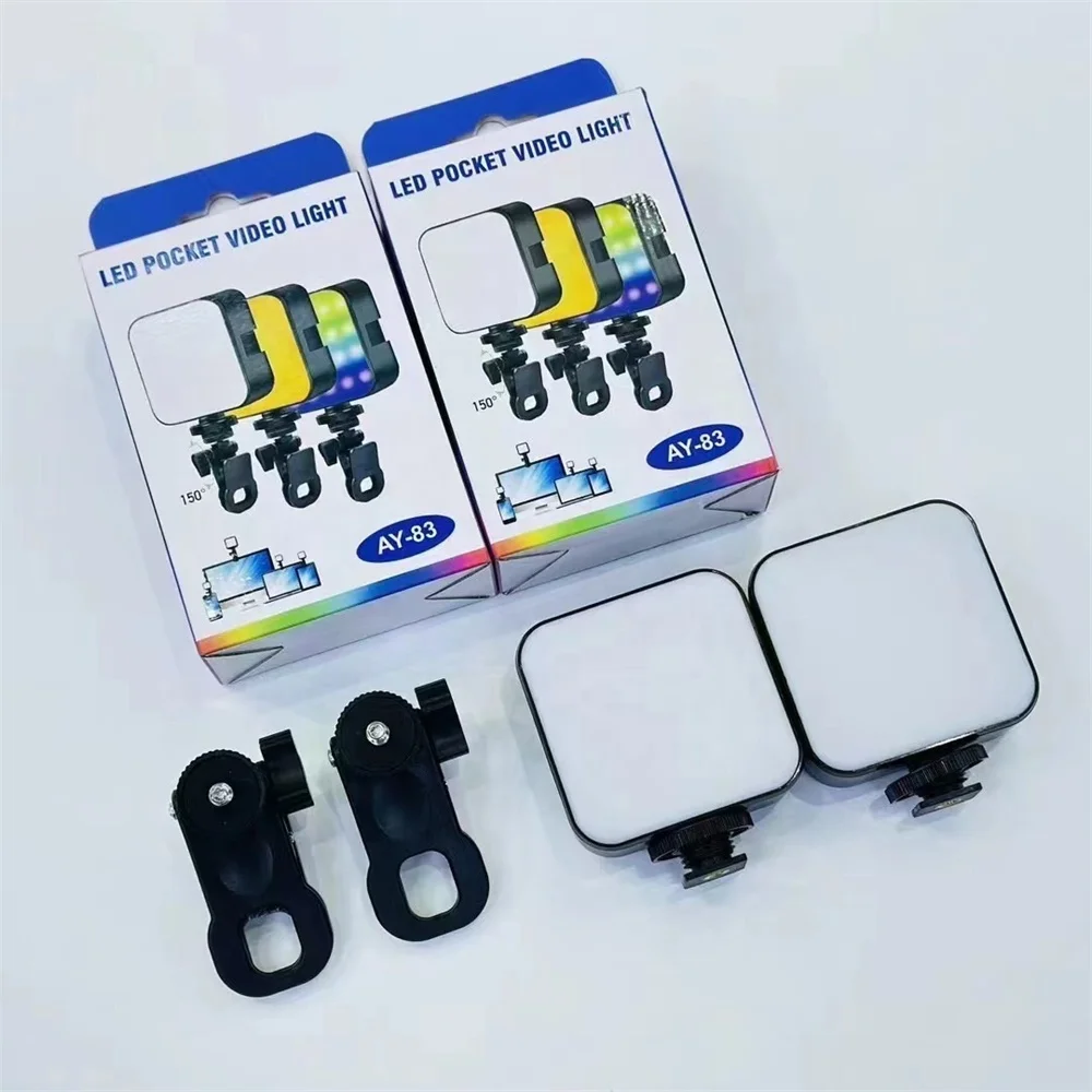 Factory Photographic Lighting Led Pocket Video Light 49 Splicing Fill Light With Clamp for Camera Phone Laptop Vlog Recording