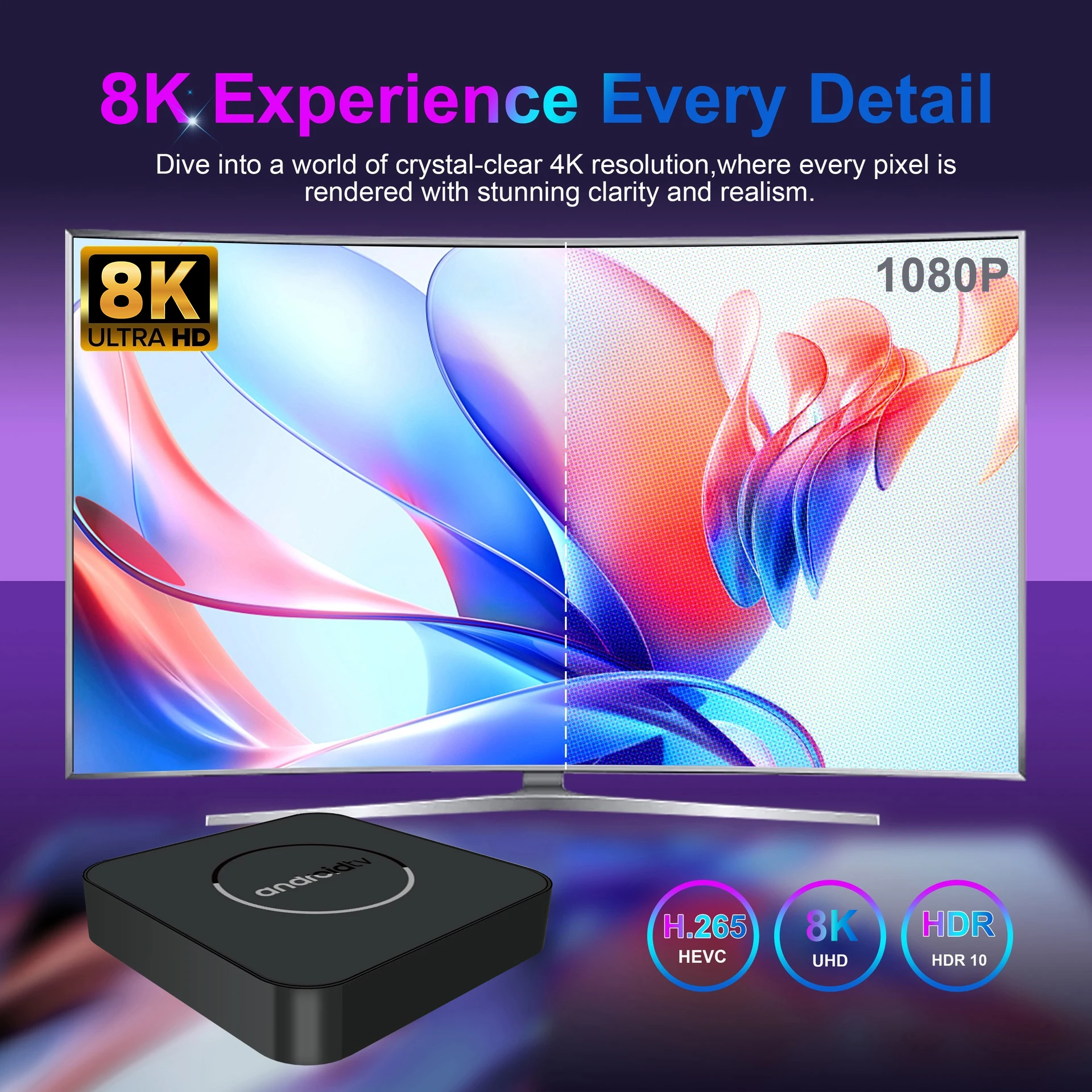 Android TV Box Allwinner H313 2gb 16gb Dual Band WIFI6 Video Player with Voice Remote Control Set Top Box