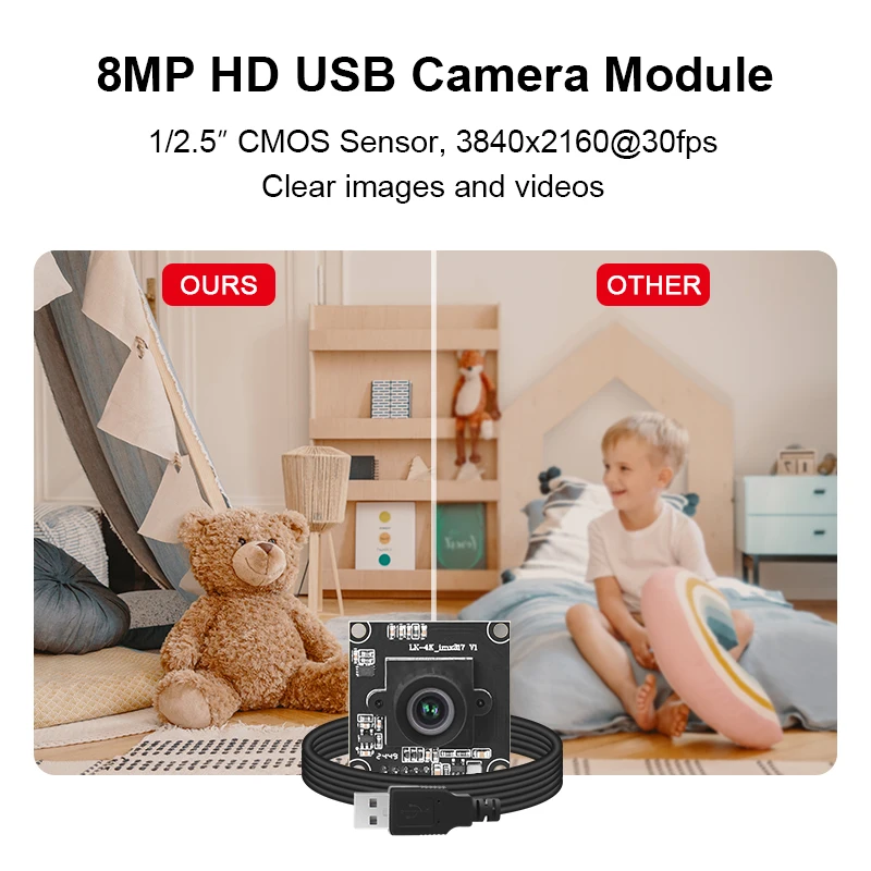 IMX317 8MP UHD 4K USB Camera Module 3840*2160 30FPS Driver Free for Face Recognition details