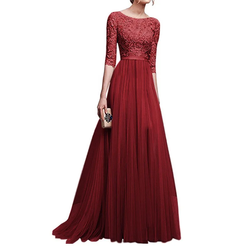Wedding Dress,Chiffon Lace Dress 