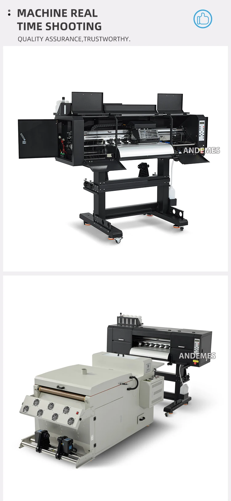 60cm DTF Printer with Dual i3200 Heads and 220V/110V Voltage for High-Speed Direct to Film Printing