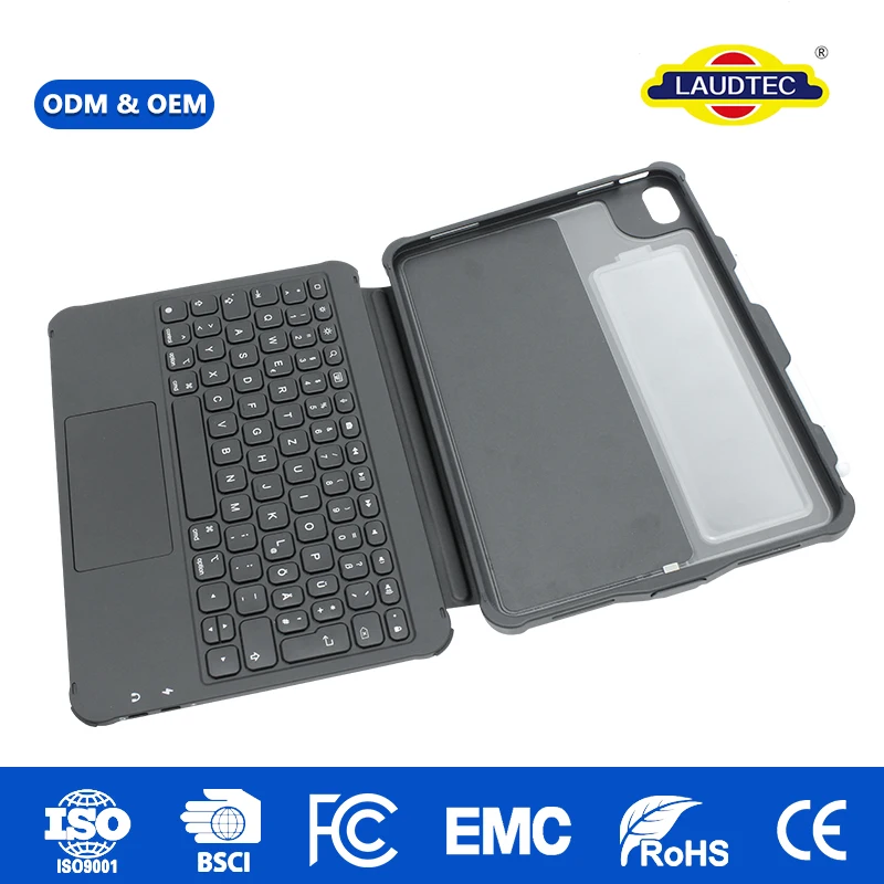 OEM Rugged Drop-Proof Keyboard Case with Pencil Slot & Multi-Angle Stand, RoHS Certified, for iPad A16 Classroom Use