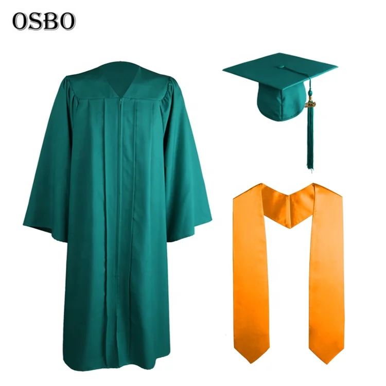 Custom Uniform Bachelor Gown With Stole,with Adult Graduation Cap and ...