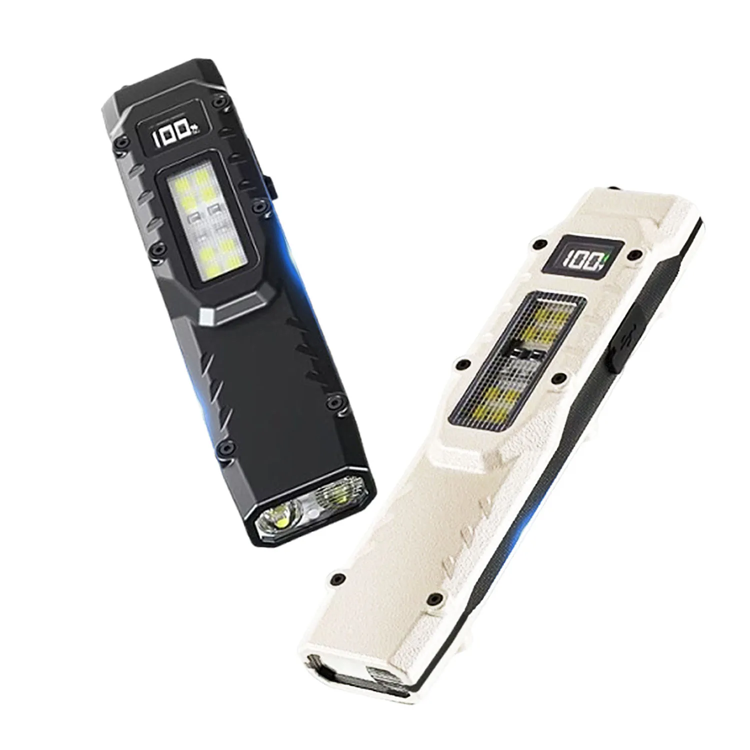 Высококачественный стробоскопический красно-фиолетовый мини-фонарь с USB Type-C, двойной свет, SOS, карманный повседневный фонарь для кемпинга, тактические фонари