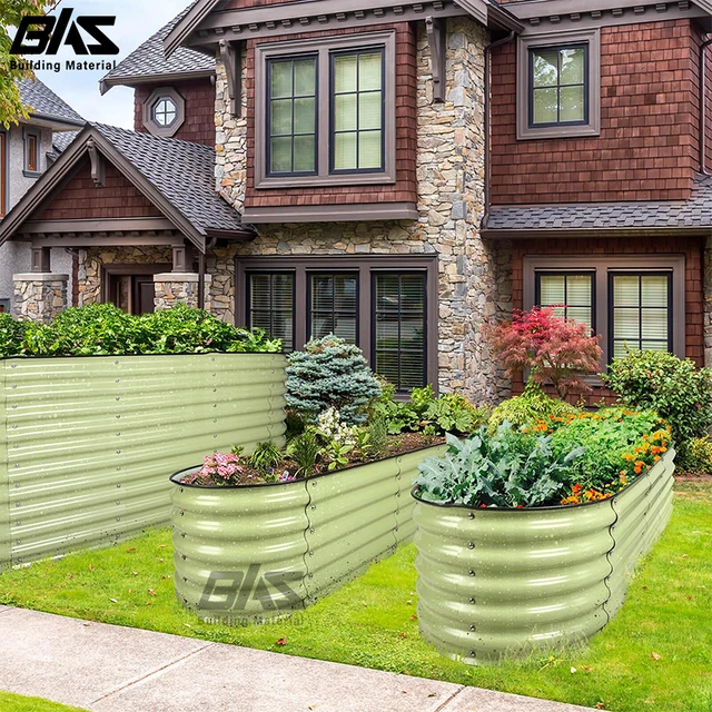 Classic Minimalist Metal Raised Garden Bed Self-Watering Vegetable Planter with Stand for Home Outdoor Use European Design