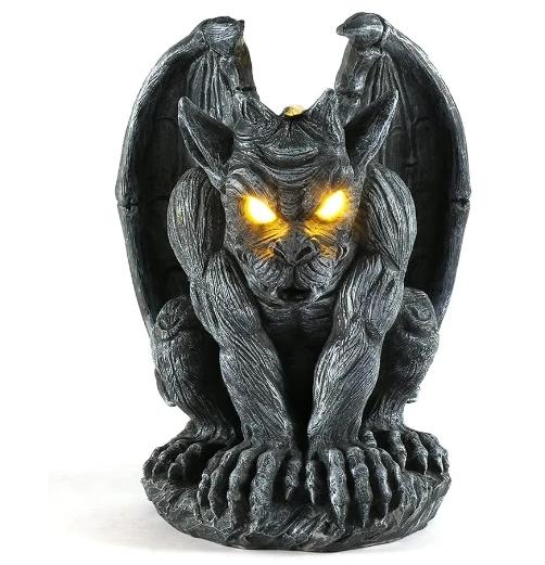 Resin solar LED gargoyle statue for outdoor garden decoration| Alibaba.com