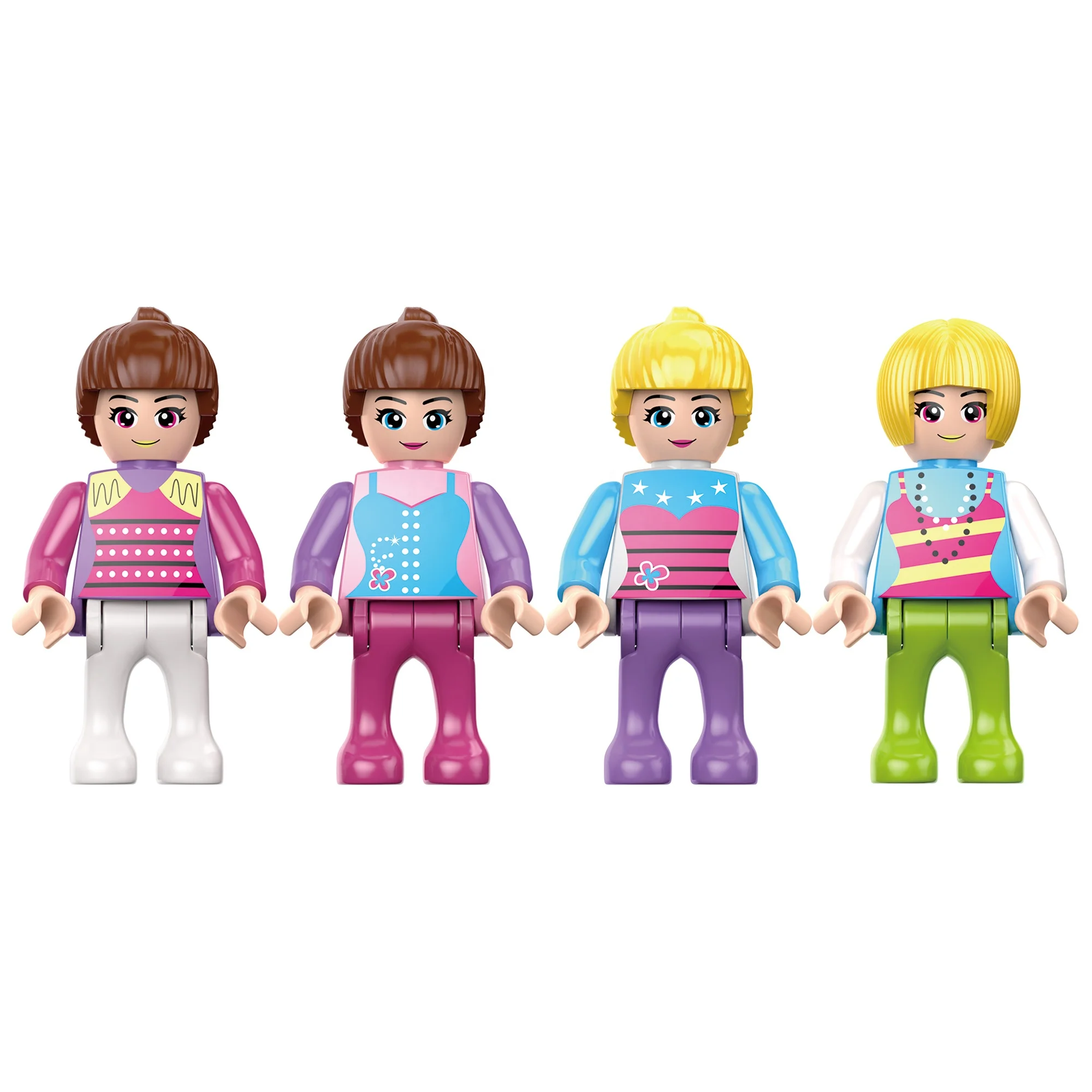 COGO Girls Build Blocks Set Sweet Home Villa 3D DIY Bricks Set Educational Building Block Kids Toys