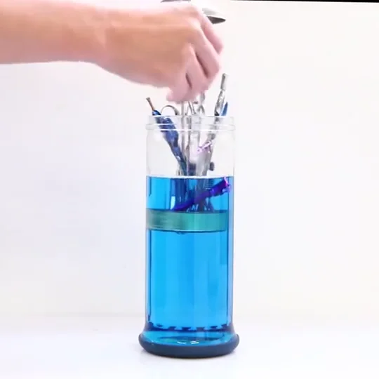 Salon Sanitizing Glass Jar Professional Disinfection Jar