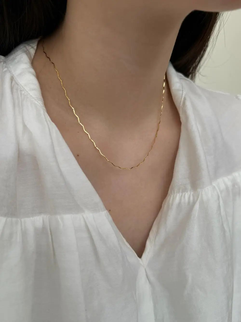 KAKODIY Daily Simple Fashion New Fine Jewelry 925 Sterling Silver Wave Chain Necklace for Women detail 3