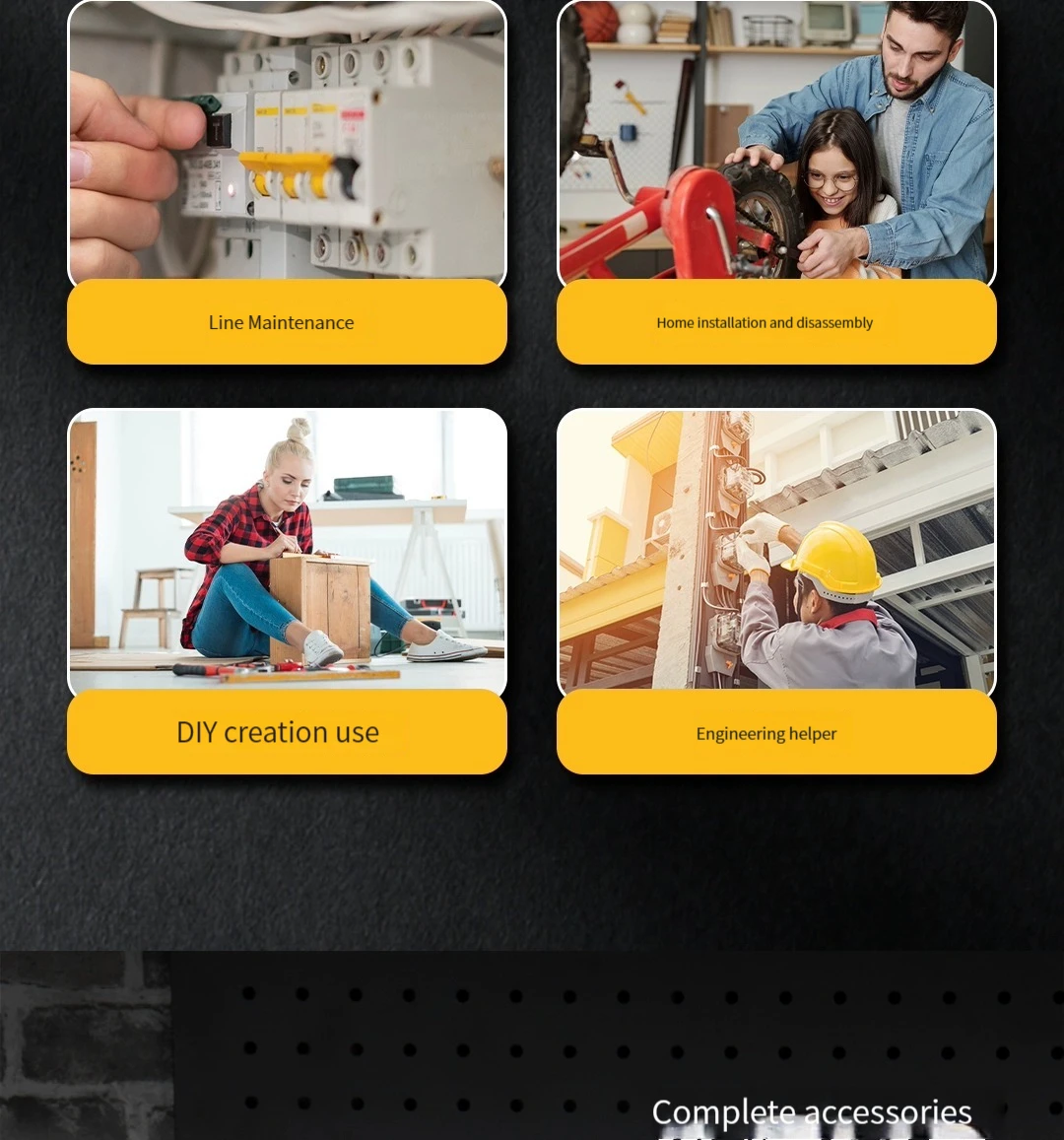 High Quality Dl5908 Toolkit Portable Repair Tool Set Cloth Bag Home