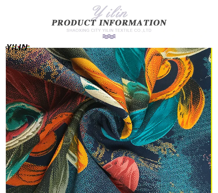 100 Digital 100 Spun Rayon Discharge Printing Fabric Discharged