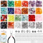 Stone Beads Bead New Design In Stock 24 Boxes Colorful Natural Stone Beads Jewelry Making Bead DIY Bracelet Making DIY Art Crafts Charm Beads