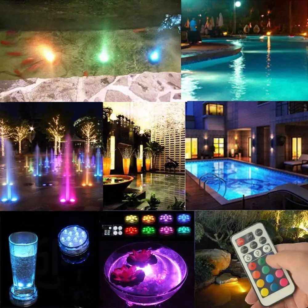 Led Pool Decoration Color Lights Underwater Swimming Submersible