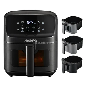 AOJA  4.5L 5L Large Capacity With View Window Air Fryer Oven Single Basket for Family Meals air Fry