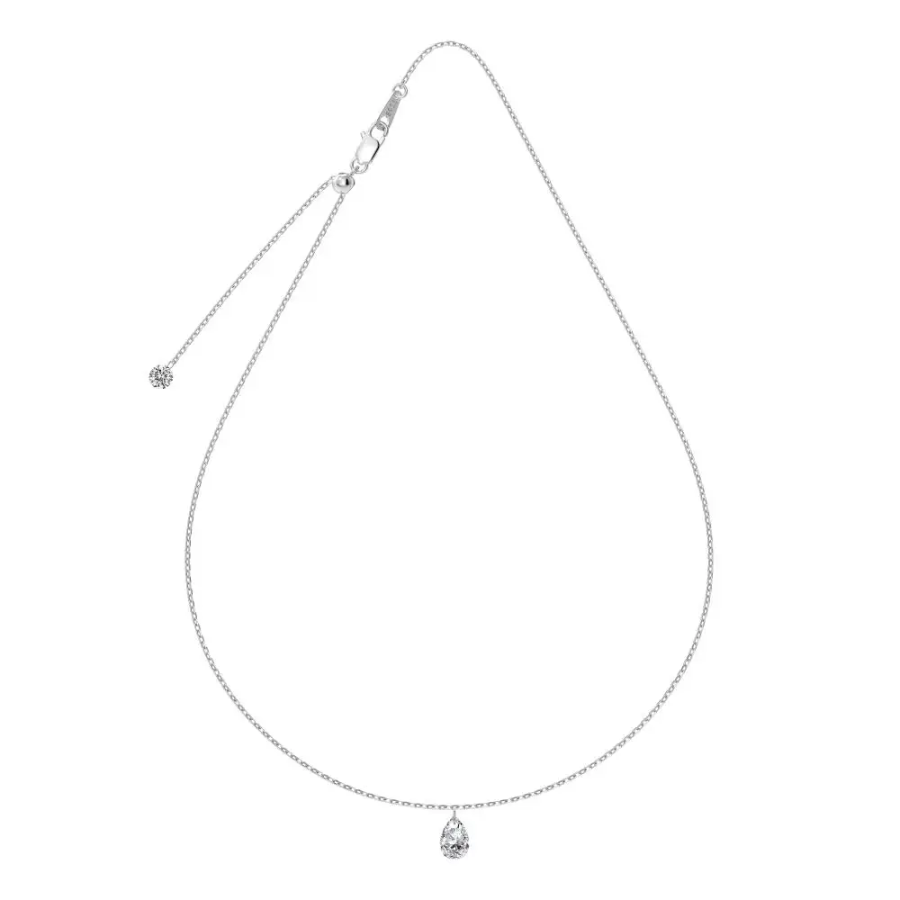 KAKODIY custom size pendant 14K gold plated drop shape luxury 925 sterling silver wedding jewelry necklace detail 2