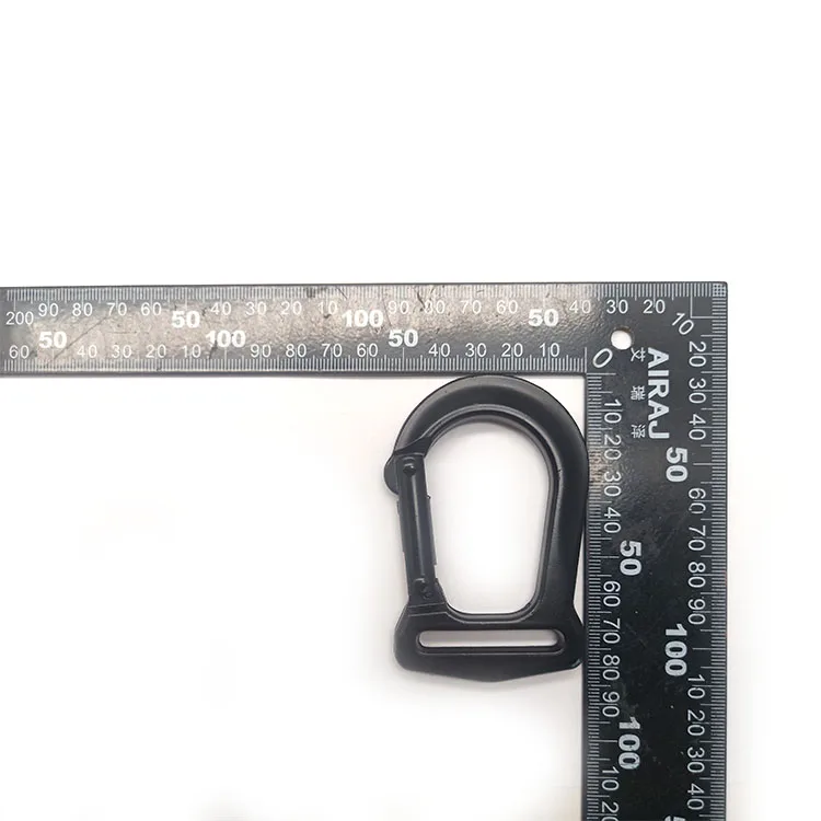 Climbing Rope Safety Spring Hook Rope Belt Carabiner Electrophoretic Black Snap Hook