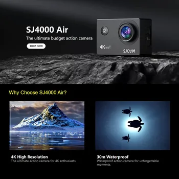 SJCAM SJ4000 Air 4K Ultra HD 16MP WiFi Action Camera Wide Angle Waterproof Vlog Video Camera detail image