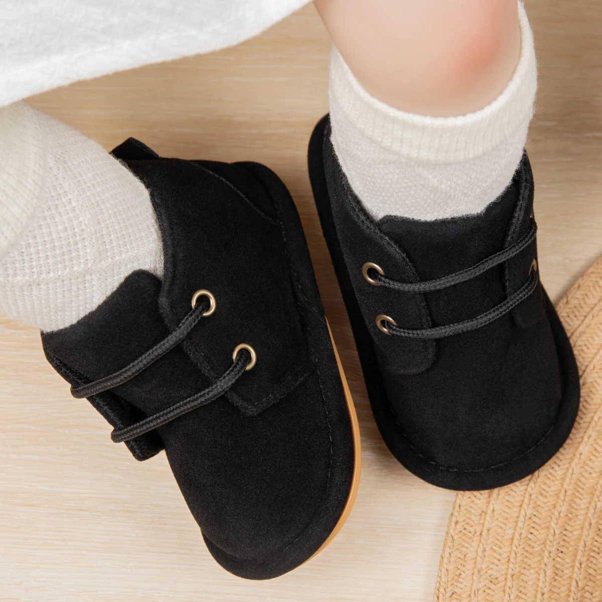 Zapatos de fondo de goma suave para niños pequeños, botas de