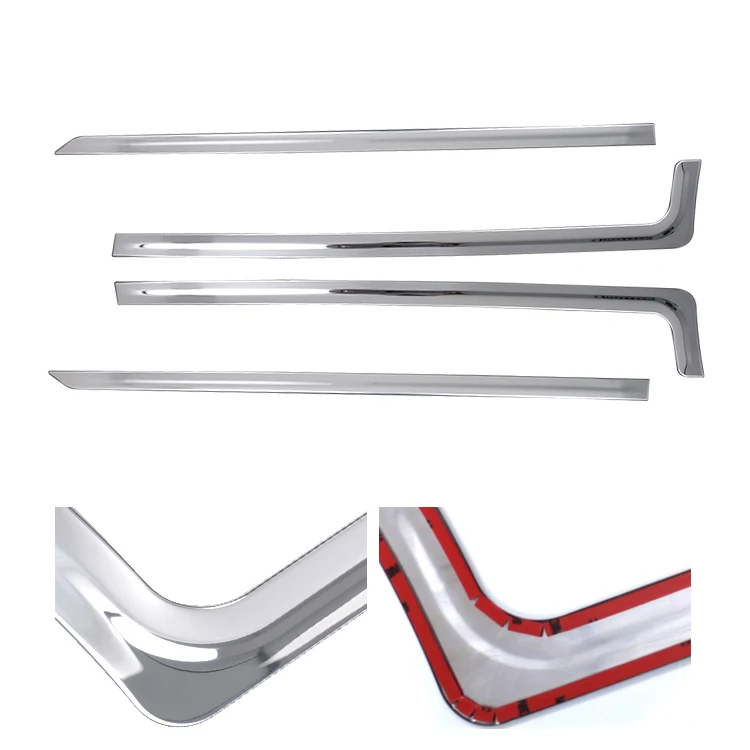 4 Pieces Car Exterior Chrome Trim Accessories Door Side Molding Trim