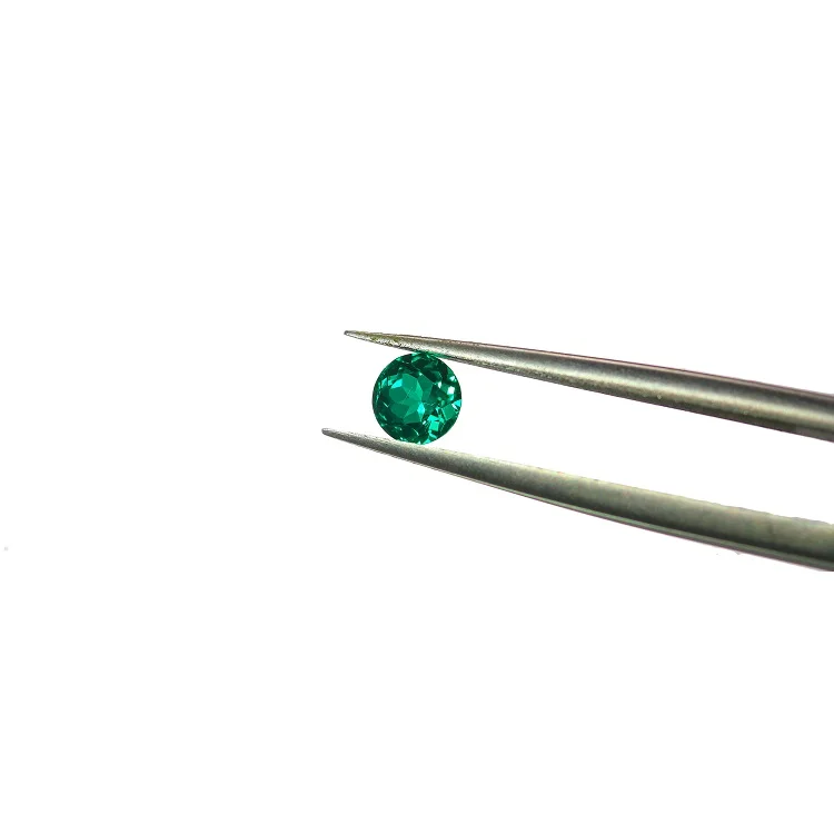 Lab Grown Colombian Emerald Loose Emerald Stone with Inclusion for Ring