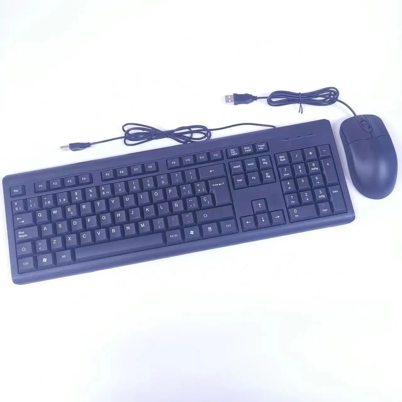 USB Wired Keyboard and Mouse Bundle for Home Office Computers   office mouse and keyboard kit neutral ergonomic 104 keys