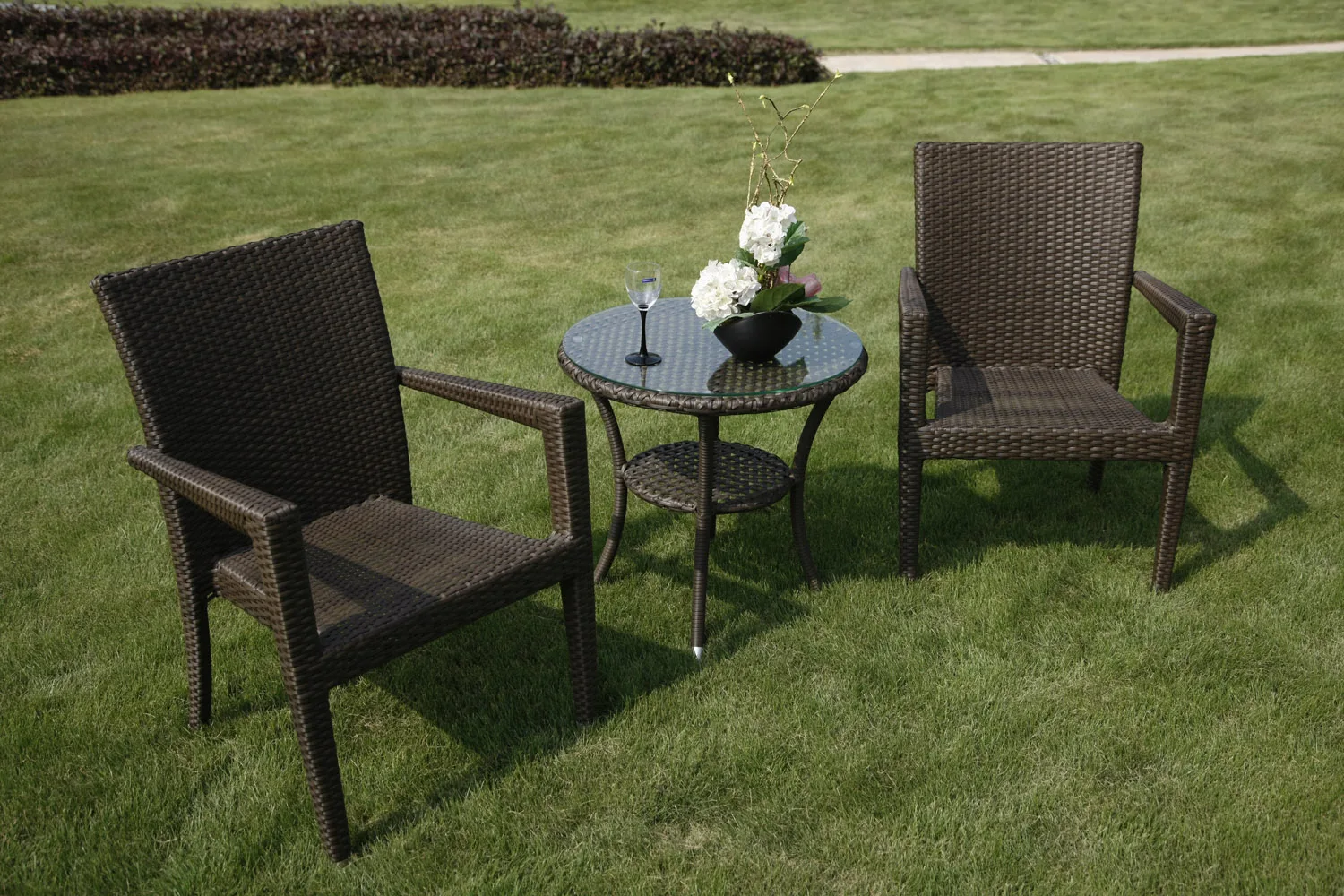 Wicker Hotel Table And Chairs Garden Pe Rattan Coffee Bristol Set