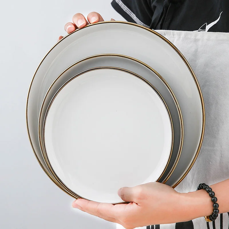 Готовая к отправке Посуда Миски тарелки столовая посуда Западный керамический набор посуды для