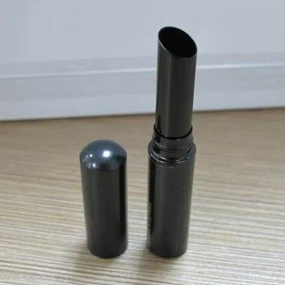 Flat Slim Round Lid Luxury Aluminum Lipstick