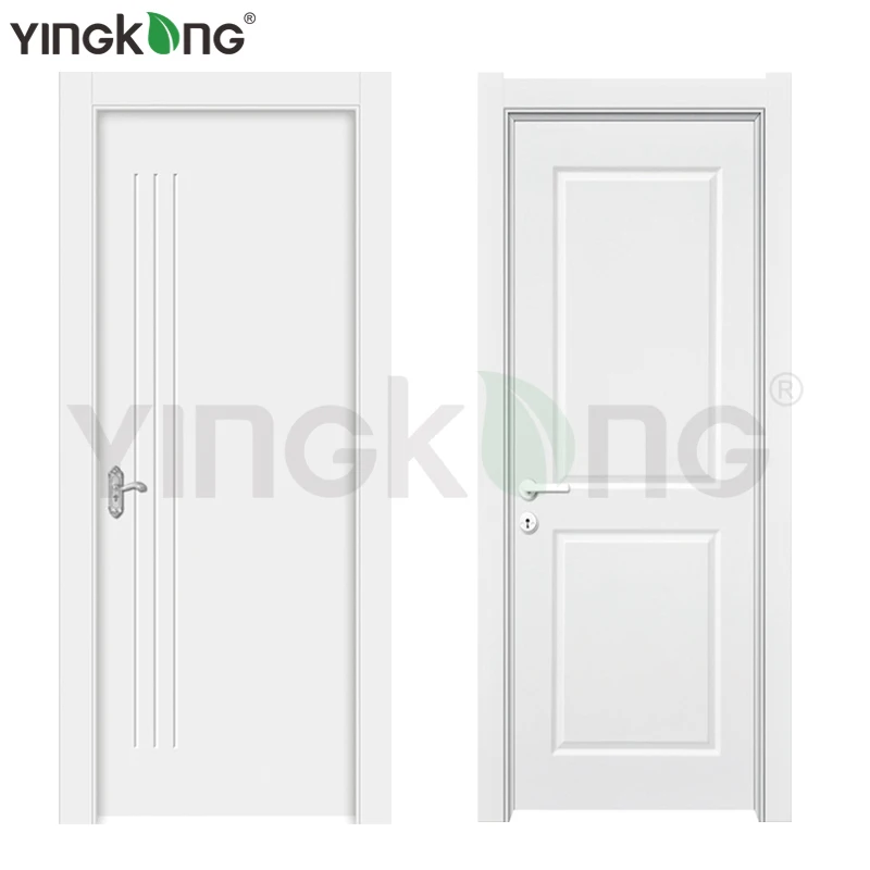 Yingkang Cheap Price Modern Design WPC Skin PVC Film Lamination Interior Door for Bedroom Hotel
