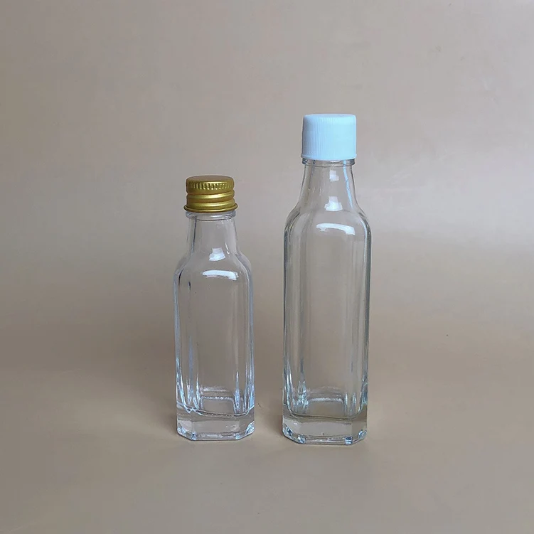 ミニサイズスクエアアルコールガラスボトル30ml50mlリキュール