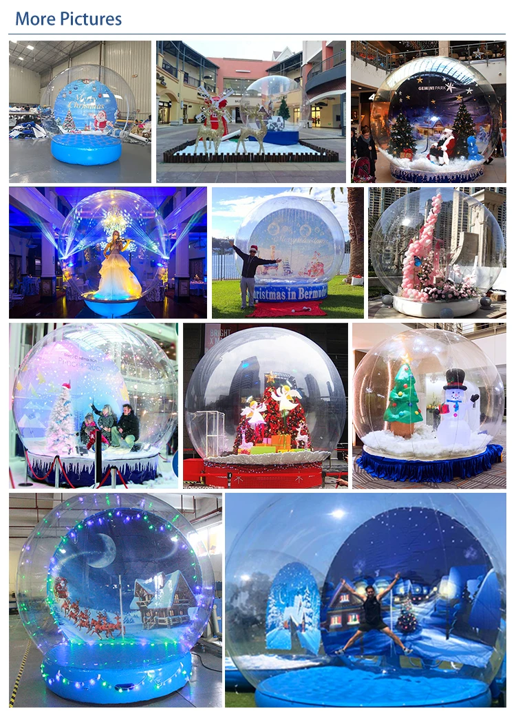 Human Life Size Giant Clear Dome Christmas Snow Globe Large Light Up ...