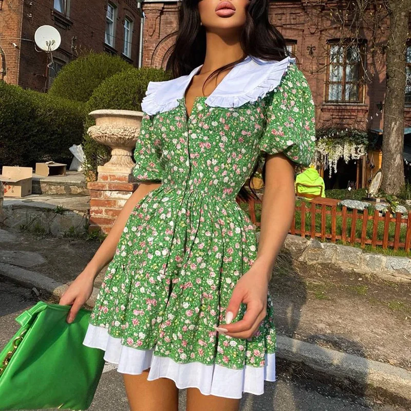 Verano Moda Slim Mini Mujeres Elegante Chic De La Pradera Soplo Manga  Vestidos - Buy Vestidos De Las Mujeres,Mini Vestido,Vestidos De Las Mujeres  Product on Alibaba.com