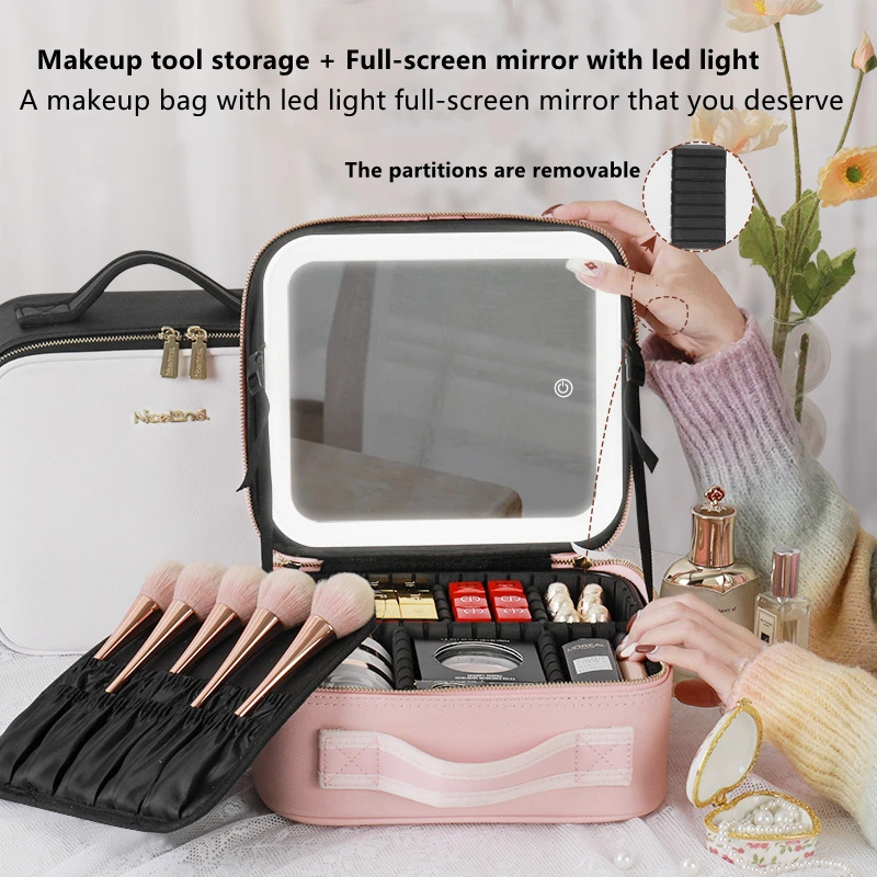 led mirror makeup bag｜TikTok Search