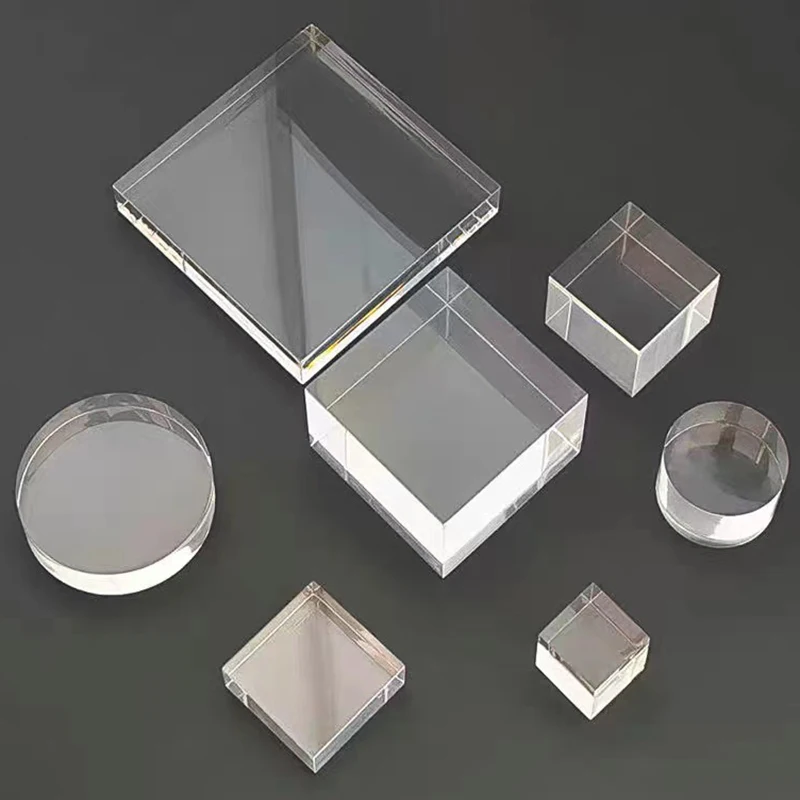 Clear Acrylic Blocks Customized clear Acrylic Base Transparent Display Stands Acrylic Bricks