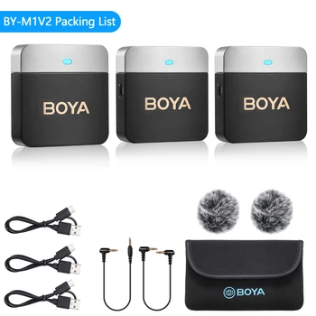 BOYA BY-M1V Wireless Microphone Microphones Cordless Clip on Mic for Video Recording YouTube Vlogging Live detail image