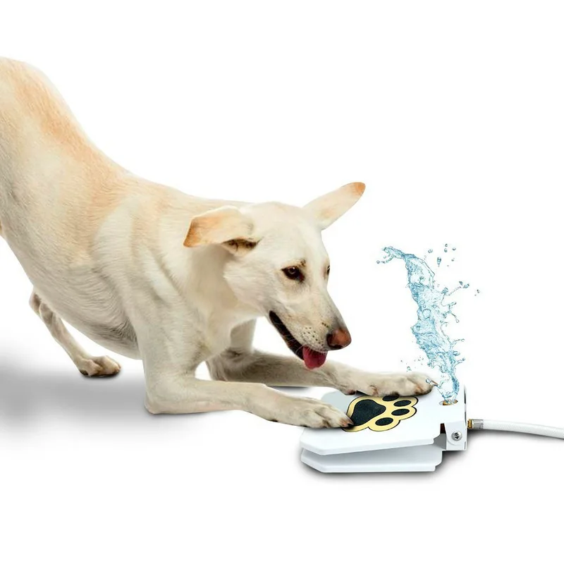 Upgraded Stainless Steel Step on Push Pedal Outdoor Pet Dog Water Fountain Dog Water Feeder