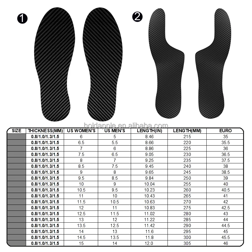 Carbon Fiber Insole Rigid Shoe Insert For Arthritis Turf Toe Hallux ...