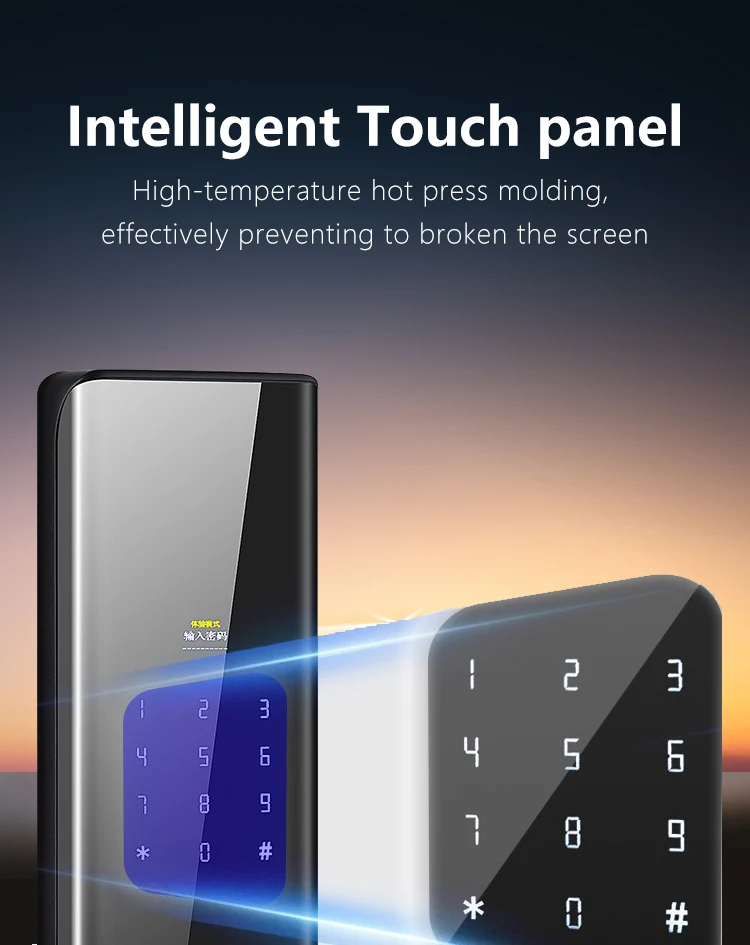 Easy Installation Out Door Code Changeable Smart Lock with Type C Charge Port for Apartment Hotel and Family