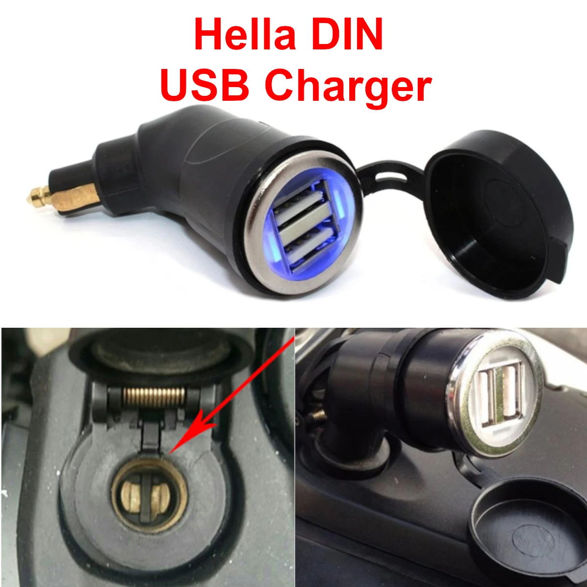 Motorcycle Dual USB Charger Power Adapter Cigarette Lighter Socket for BMW R1250GS F850GS F800GS F650GS F700GS R1200GS R1200RT
