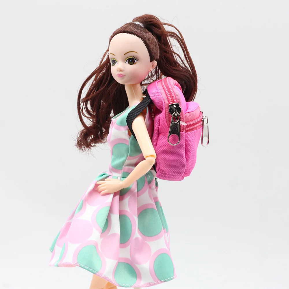 High Quality 1/6 Scale 11.5 Inch Baby Doll Christmas Elf Backpack Bag Colorful Model Toy for 11-12 Inch Dolls