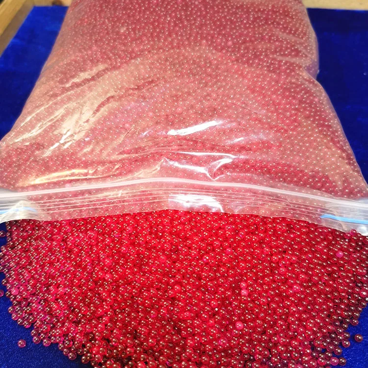 High Quality Ruby Corundum Stone Ball Price Per Piece Synthetic Ruby Corundum Round Beads