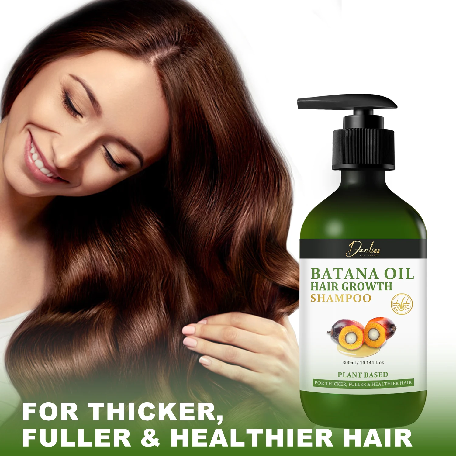 Private Label Organic Hair Care Growth Shampoo Sulfate Free Curly Batana Oil Mint Shampoo and Conditioner for Thinning Hair