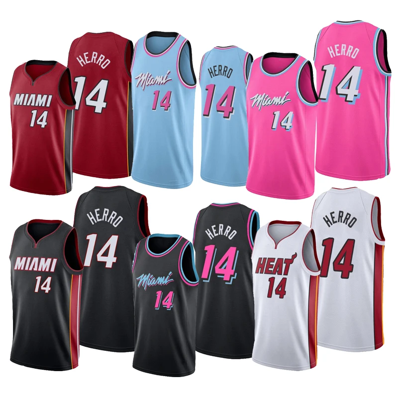 Men's Miami Heat 14 Tyler Herro Basketball Edition Limited Swingman Jersey  Skyblue 2020