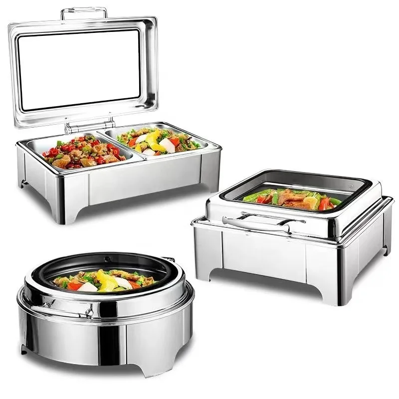 6l Hanging Chafing Dishes Royal Gold Stand Food Warmer Restaurant Hotel