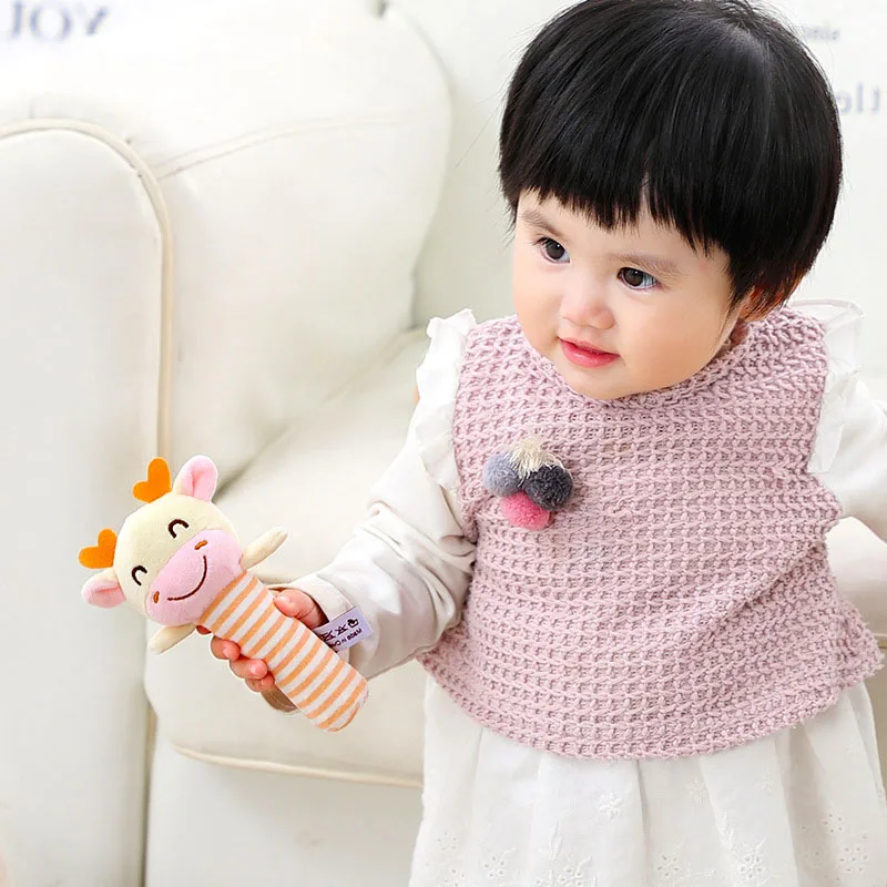 Подарок для новорожденных милые животные Плюшевые погремушки Игрушки для малышей T023